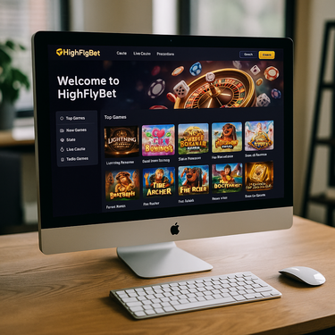 HighFlyBet Casino - Desktop Interface - Clean Design Layout