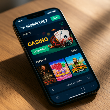 HighFlyBet Casino - Mobile Responsive Design - iPhone Android Gaming